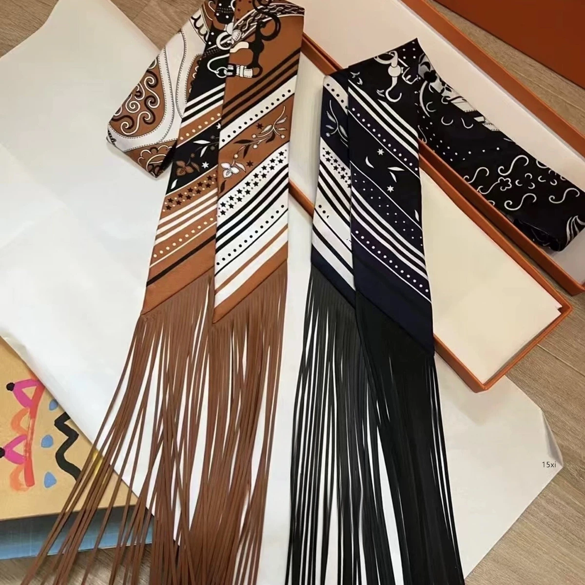 Travel Hair Accessories - 130x5cm Nappa Primavera Europea Nuova Sciarpa