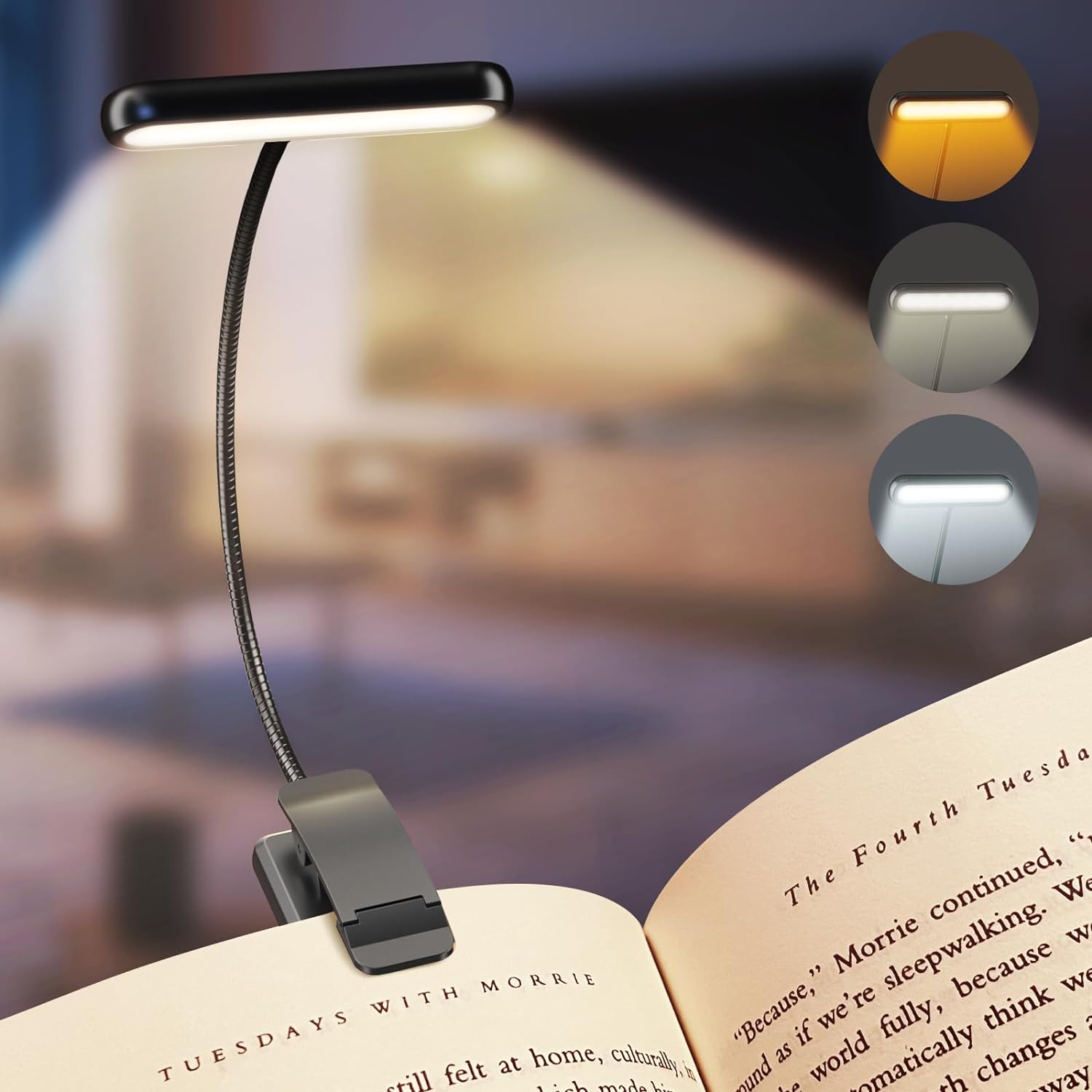 Book Light Flexible - Lampada da Lettura USB Ricaricabile con