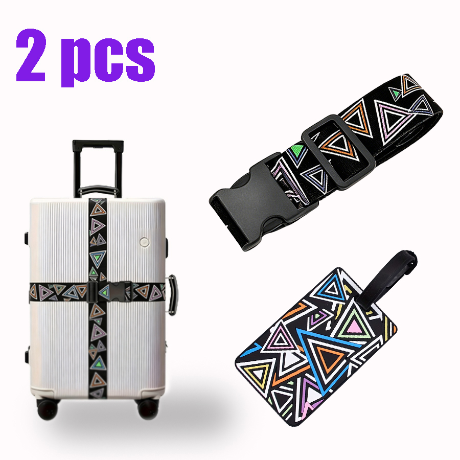 Travel Accessories Gear - Set di 2 cinghie per bagagli
