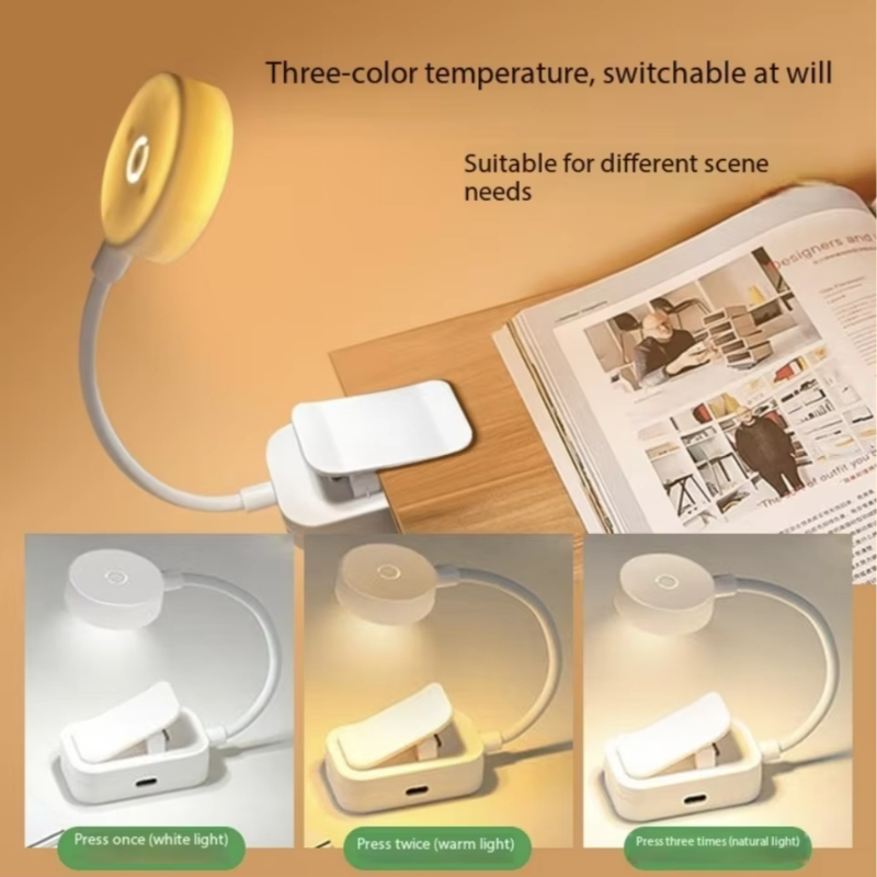 Book Light Flexible - Lampada da lettura pieghevole, mini, con