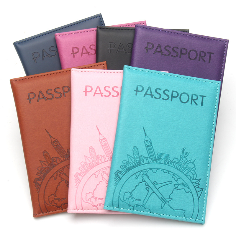 Travel Accessories On Plane - Porta passaporto stampato per volo globale