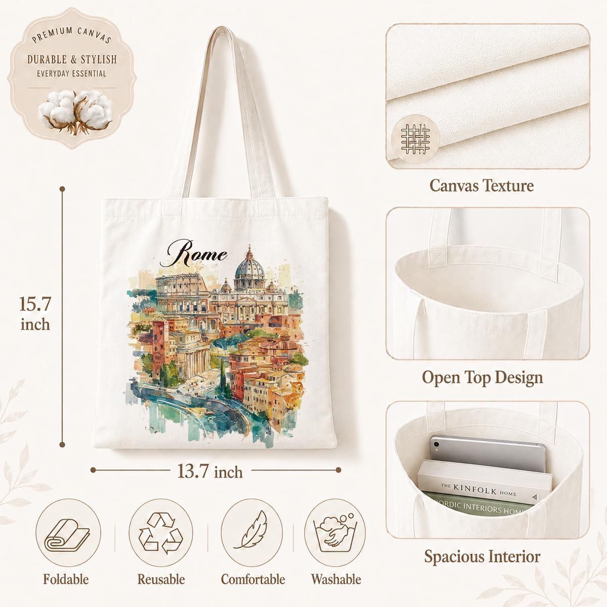 Borsa tote in tela con stampa  - Travel Accessories Italy recensione e prezzo