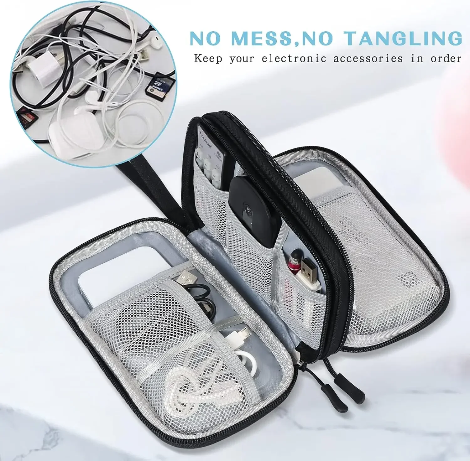 Borsa da Viaggio per Cavi, Cus - Travel Accessories Organizer Bag recensione e prezzo